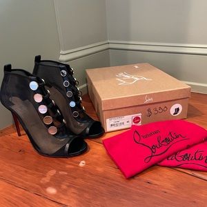 Christian Louboutin Marikate 100 Rete in black kid leather, Womens size 42!!!